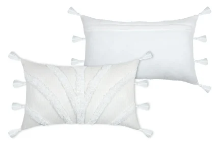 Pernă decorativă Balma 30X50 cm, culoare alb, 15% poliester 85% bumbac - imagine 3