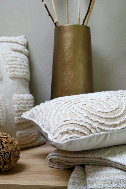 Pernă decorativă Balma 30X50 cm, culoare bej, 45% poliester 55% bumbac - imagine 6