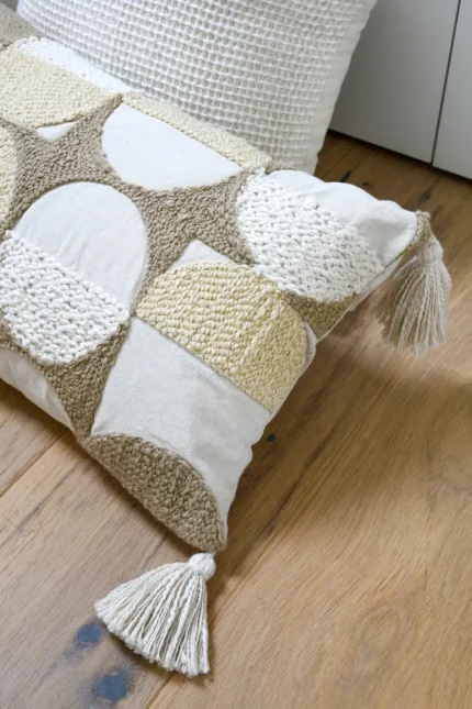 Pernă decorativă Balma 30X50 cm, culoare nisip, 55% bumbac 45% poliester - imagine 2