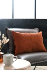 Pernă decorativă Dandy Roșcat 40X60 cm, culoare arămiu, 100% poliester - imagine 6