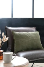 Pernă decorativă Dandy 40X60 cm, culoare gri verde, 100% poliester - imagine 6