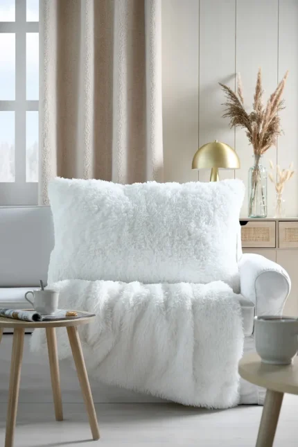 Pernă decorativă Cosylife 50X80 cm, culoare alb, 100% poliester - imagine 5