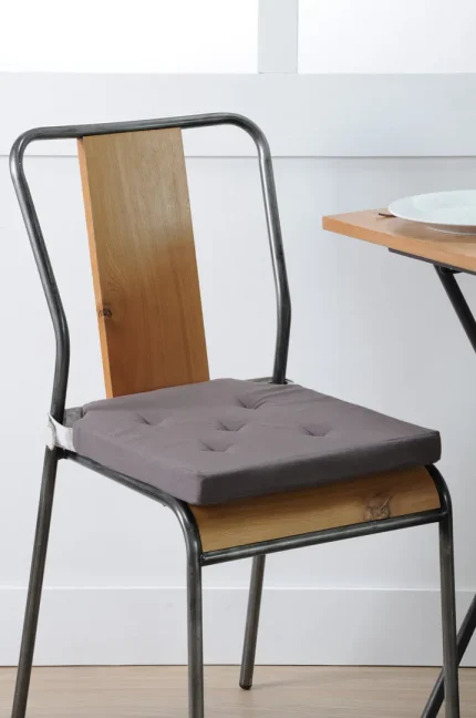 Pernă de scaun Velcro Duo Gri/Perla 38X38 cm, culoare gri/perlă, 100% bumbac - imagine 3