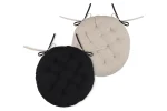 Pernă de scaun Ronde Duo Negru/In 38X38 cm, culoare negru/in, 100% bumbac - imagine 2