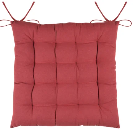 Pernă de scaun Duo 38X38X3.5 cm, culoare cărămiziu, 100% bumbac