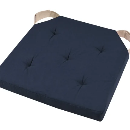 Pernă de scaun Velcro Duo Albastru/In 38X38 cm, culoare albastru/in, 100% bumbac