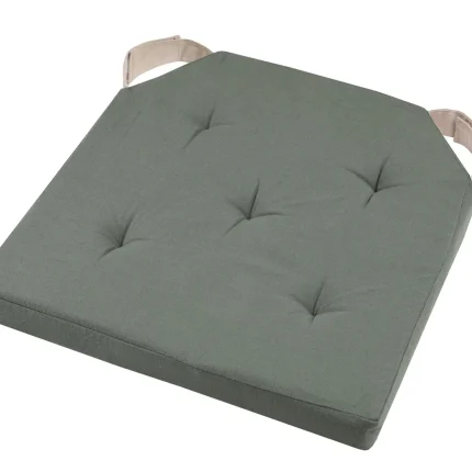 Pernă de scaun Velcro Duo Verde/In 38X38 cm, culoare verde/in, 100% bumbac