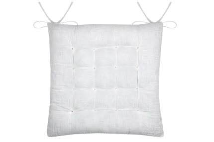 Pernă de scaun Coline 38X38 cm, culoare crem, 100% bumbac - imagine 3