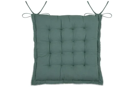Pernă de scaun Helios 38X38 cm, culoare verde, 100% bumbac - imagine 2