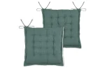 Pernă de scaun Helios 38X38 cm, culoare verde, 100% bumbac - imagine 3