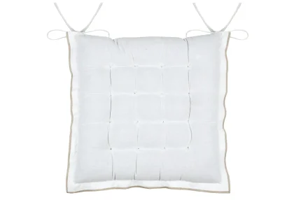 Pernă de scaun Helios 38X38 cm, culoare alb, 100% bumbac - imagine 2