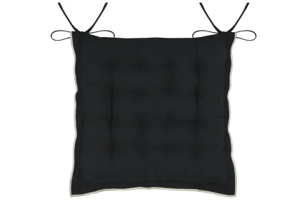 Pernă de scaun Helios 38X38 cm, culoare negru, 100% bumbac - imagine 4