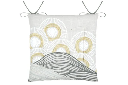 Pernă de scaun Yuki 38X38 cm, culoare natural, 100% bumbac - imagine 4