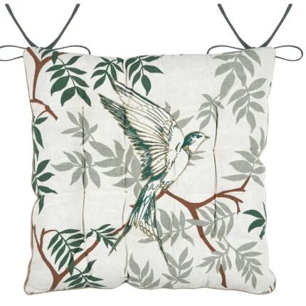 Pernă de scaun Botanys 38X38 cm, culoare crem, 15% in 85% bumbac