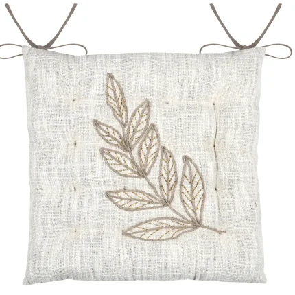 Pernă de scaun Hemera 38X38 cm, culoare crem, 100% bumbac