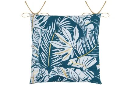 Pernă de scaun Aloha 38X38 cm, culoare albastru, 45% poliester 55% bumbac - imagine 4