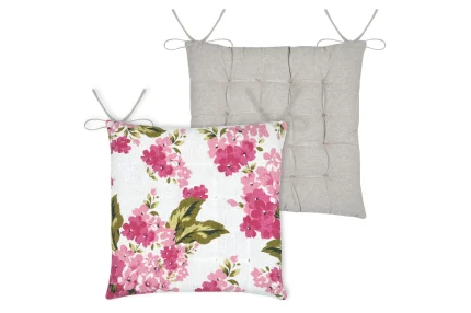 Pernă de scaun Printemps Roz/Gri 38X38 cm, culoare roz/gri, 45% poliester 55% bumbac - imagine 2