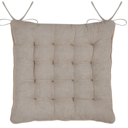 Pernă de scaun Oriana 38X38 cm, culoare natural, 45% poliester 55% bumbac