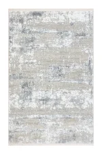 Covor living NOVA LUX 53187B Gri / Alb