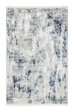 Covor living NOVA LUX 53189B Albastru / Alb