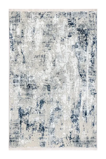 Covor living NOVA LUX 53189B Albastru / Alb - imagine 2