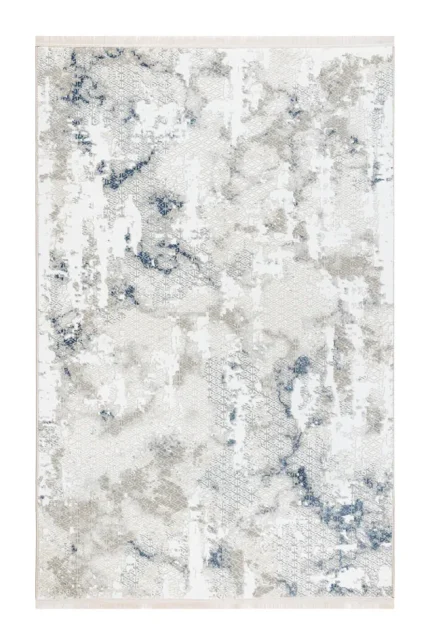 Covor living NOVA LUX 53140B Albastru / Alb - imagine 2