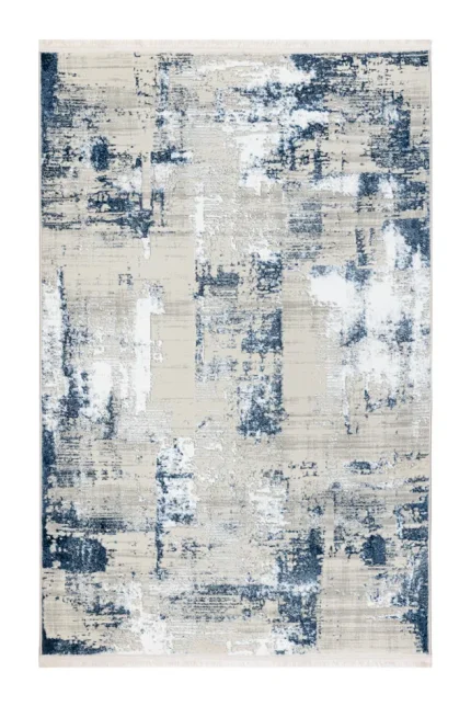 Covor living NOVA LUX 53292B Albastru / Alb - imagine 2