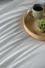 Cearșaf cu elastic Elysee 160X200 cm, culoare gri deschis, 100% bumbac OEKO TEX - imagine 7