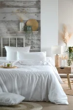 Cearșaf cu elastic Elysee 180X200 cm, culoare alb, 100% bumbac - imagine 7