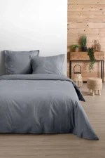 Set husă pilotă Eden 240X220 cm, culoare gri, 100% bumbac - imagine 2