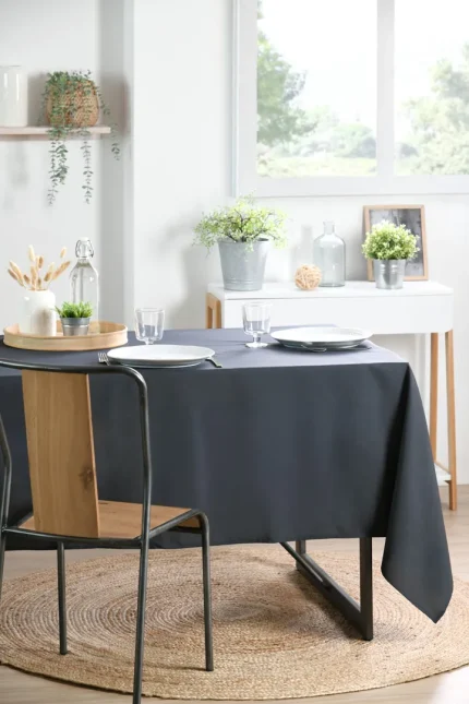 Față de masă Nelson 145X240 cm, culoare antracit, 100% poliester - imagine 2