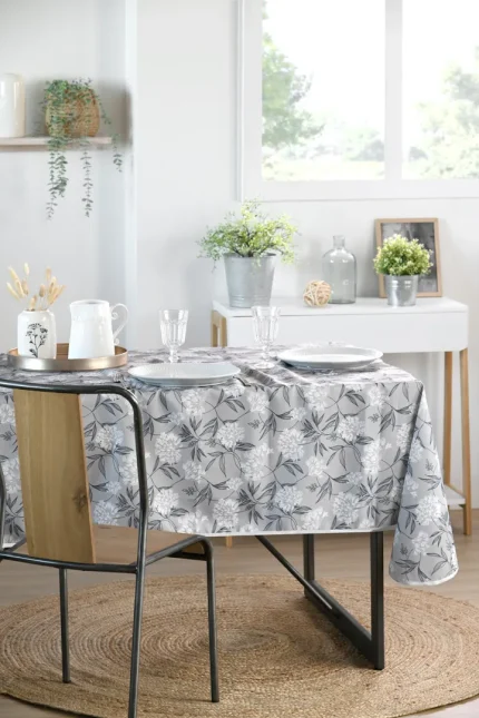 Față de masă Agapanthe 140X240 cm, culoare natural, 100% poliester - imagine 3