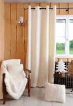 Pătură Mouton 130X160 cm, culoare alb, 100% poliester - imagine 4