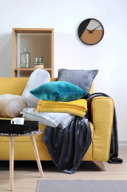 Pătură Doudou 130X160 cm, culoare lila, 100% poliester - imagine 2