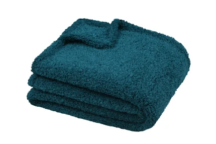 Pătură Montreal 130X160 cm, culoare verde petrol, 100% poliester - imagine 2