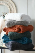 Pătură Montreal 130X160 cm, culoare arămiu, 100% poliester - imagine 4