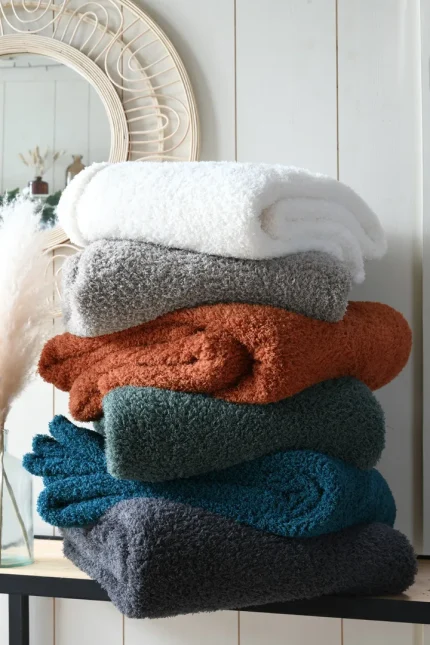 Pătură Montreal 130X160 cm, culoare arămiu, 100% poliester - imagine 4