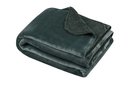 Pătură Michigan 130X160 cm, culoare verde, 100% poliester - imagine 2