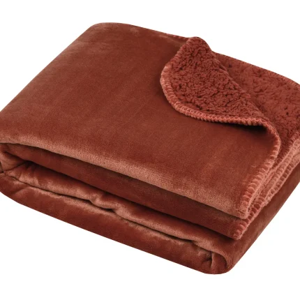Pătură Michigan 130X160 cm, culoare Arămiu, 100% poliester