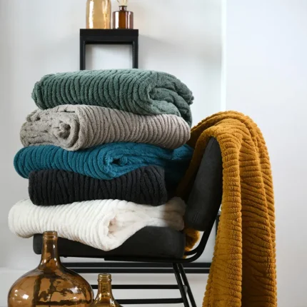 Pătură Columbia 130X160 cm, culoare Verde petrol, 100% poliester