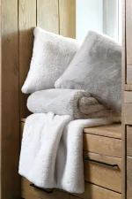 Pătură Bostan 130X160 cm, culoare natural, 100% poliester - imagine 3