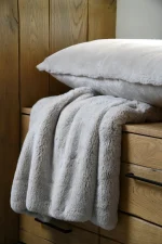 Pătură Bostan 130X160 cm, culoare natural, 100% poliester - imagine 4