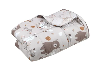 Cuvertură matlasată Gabin 160X220 cm, culoare natural, 100% poliester - imagine 2