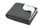 Pătură Dookie 130X160 cm, culoare negru/alb, 100% poliester - imagine 2