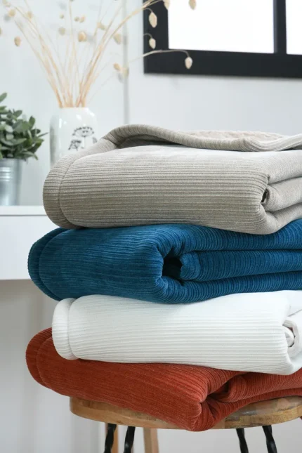 Pătură Clayton 130X160 cm, culoare natural, 100% poliester - imagine 3