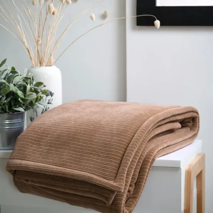 Pătură Clayton 130X160 cm, culoare Cappuccino, 100% poliester