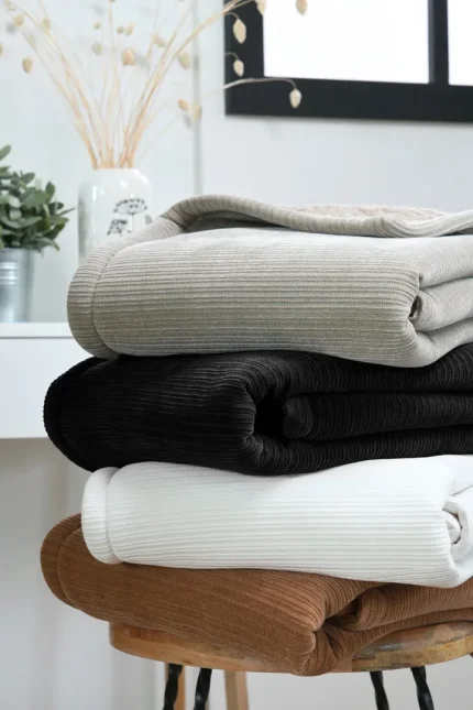 Pătură Clayton 130X160 cm, culoare negru, 100% poliester - imagine 3