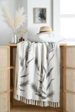 Pătură Pampa 125X150 cm, culoare crem, 45% poliester 55% bumbac - imagine 3