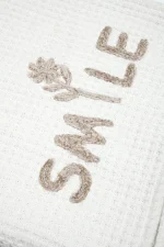 Pătură Ombrage 125X150 cm, culoare alb, 45% poliester 55% bumbac