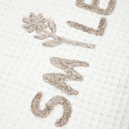 Pătură Ombrage 125X150 cm, culoare alb, 45% poliester 55% bumbac